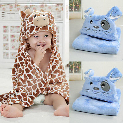 Giraffe Bear Shaped Baby Hooded Bathrobe Soft Infant Newborn Bath Towel Blanket Gauze Bath Towel Cotton Baby Swaddle For Newborn-image-470903021