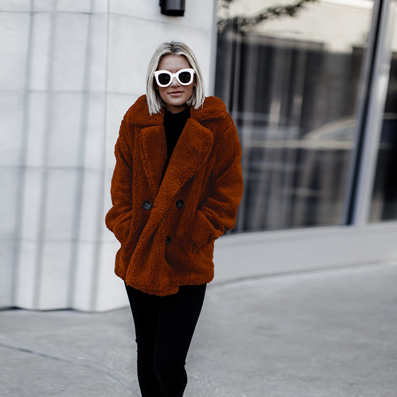 

plus size female coats black 2020 hot sale winter hot turn -down collar loose woman long coat solid pockets button korean, Ld4203-p