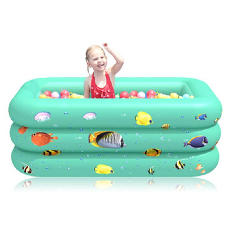 

1Pcs Summer 130*85*50CM Play ball Pool Baby swimming Pool kid Water Toys inflatable Bath Tub Round lovely animal printed bottom
