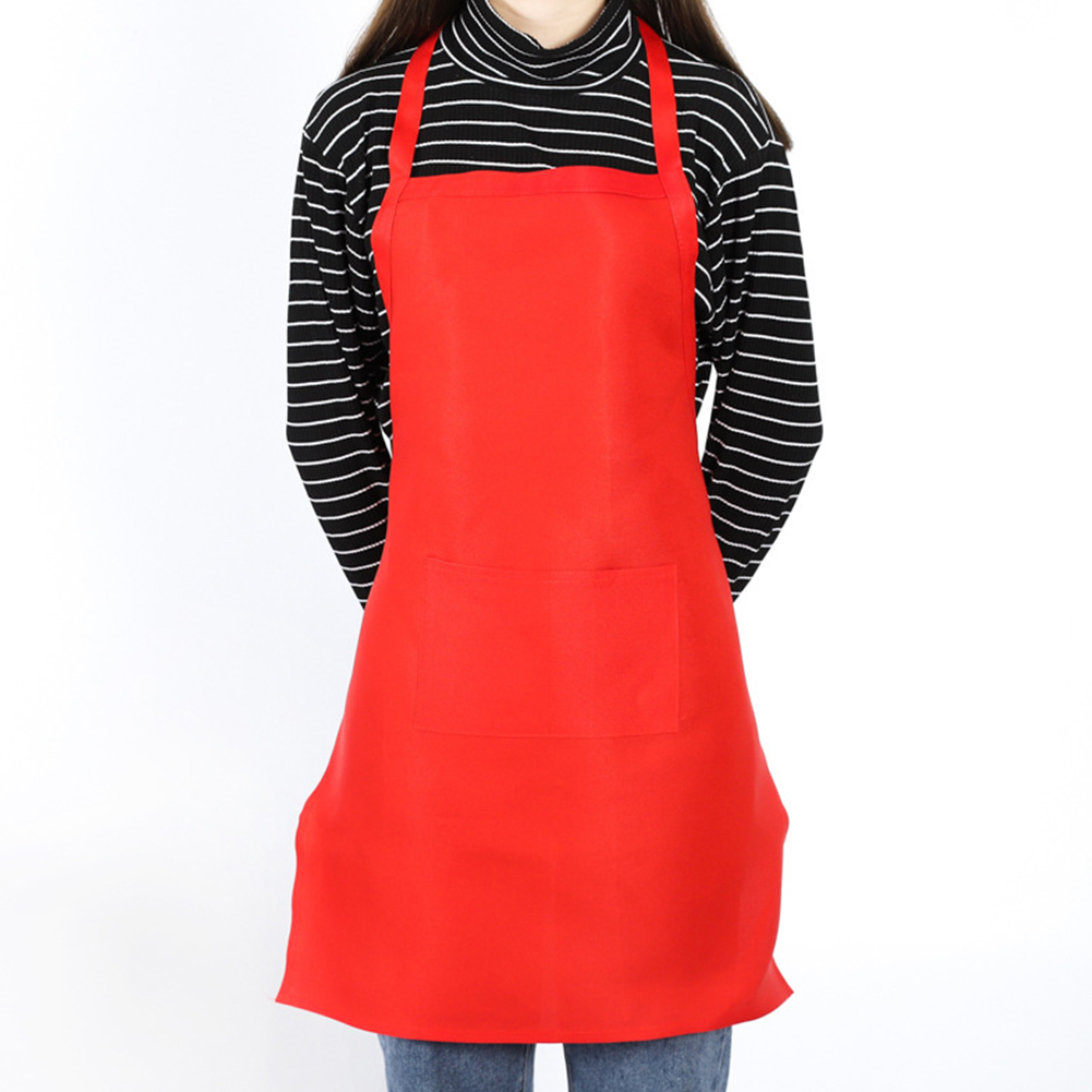 

Men Women With Pocket BBQ Anti Oil Adjustable Waist Home Barber Baking Cooking Bib Waterproof Apron Sleeveless Restaurant Waiter