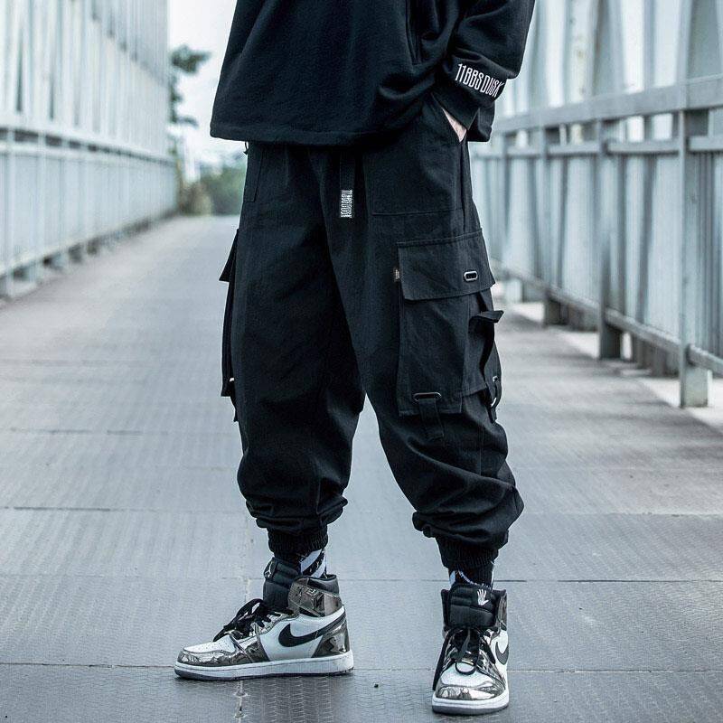 

2020 Multi Pockets Cargo Harem Jogger Pants Men Hip Hop Fashion Casual Track Trousers Streetwear Harajuku Hipster Sweatpants