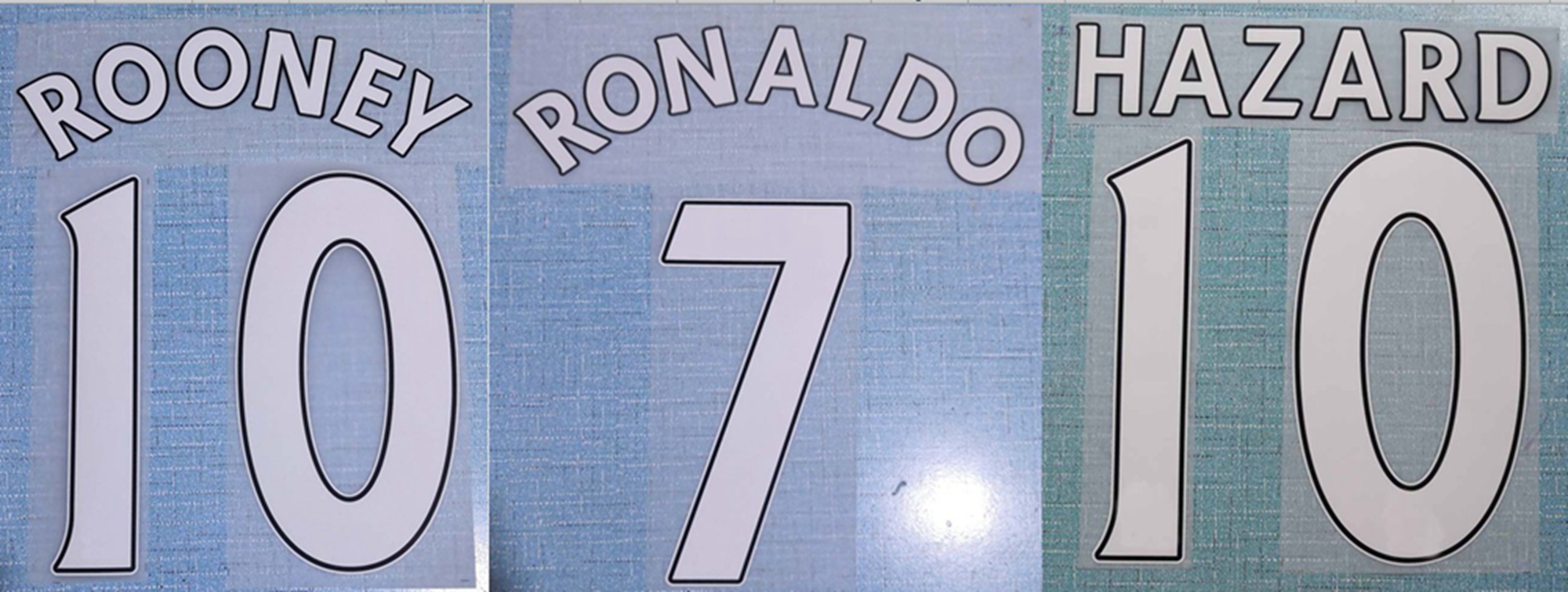 

2015-2017 home RONALDO ROONEY HAZARD white nameset patch badge