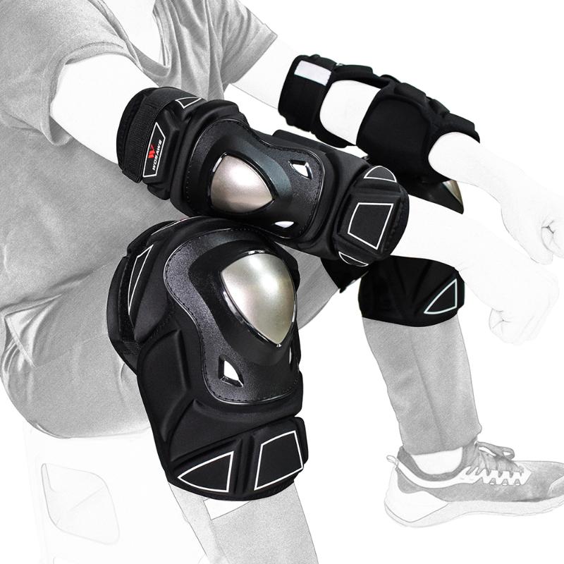 

WOSAWE Motorcycle Knee Pads Guards Cuirassier Elbow Pads Racing Off-Road Protective Kneepad Motocross Motorbike Brace Protector