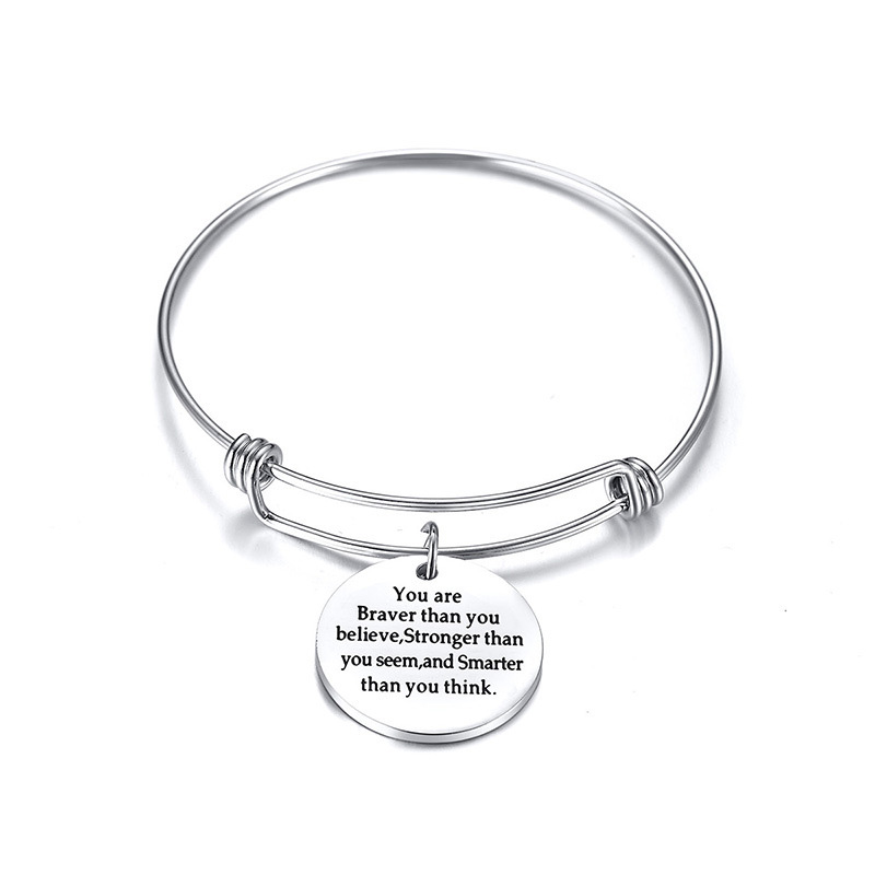 

Link, Chain Adjustable Bracelet Womens Stainless Steel Fashion Silver Simple Circle Ccessories Bracelets Female Accessories