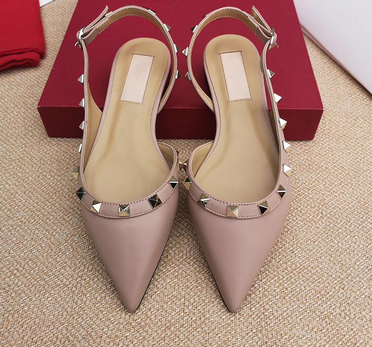 

Casual Designer Sexy lady fashion black patent leather studded spikes point toe flats slingback shoes wedding shoes brand new