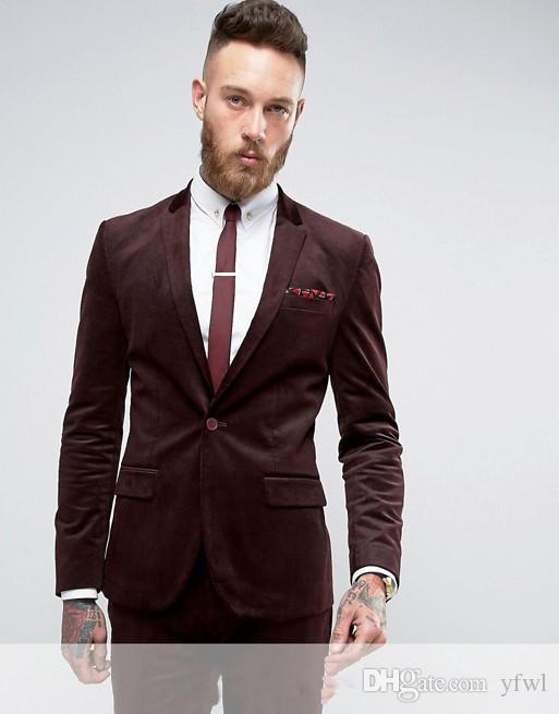 

Classic Velveteen tuxedos groom wedding men suits mens wedding suits tuxedo costumes de smoking pour hommes men(Jacket+Pants+Tie) 62, Same as image