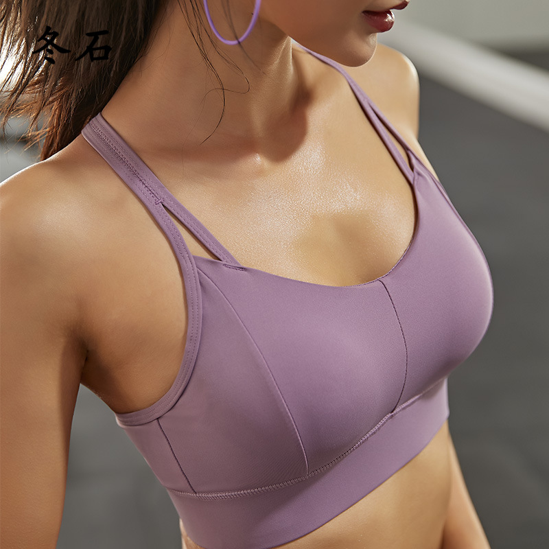 

Sports Bra Women Gym Tank Top Sexy Fitness Underwear Cross Strap Yoga Bras with Padded Push Up Brassiere Activewear, Xinkonghui