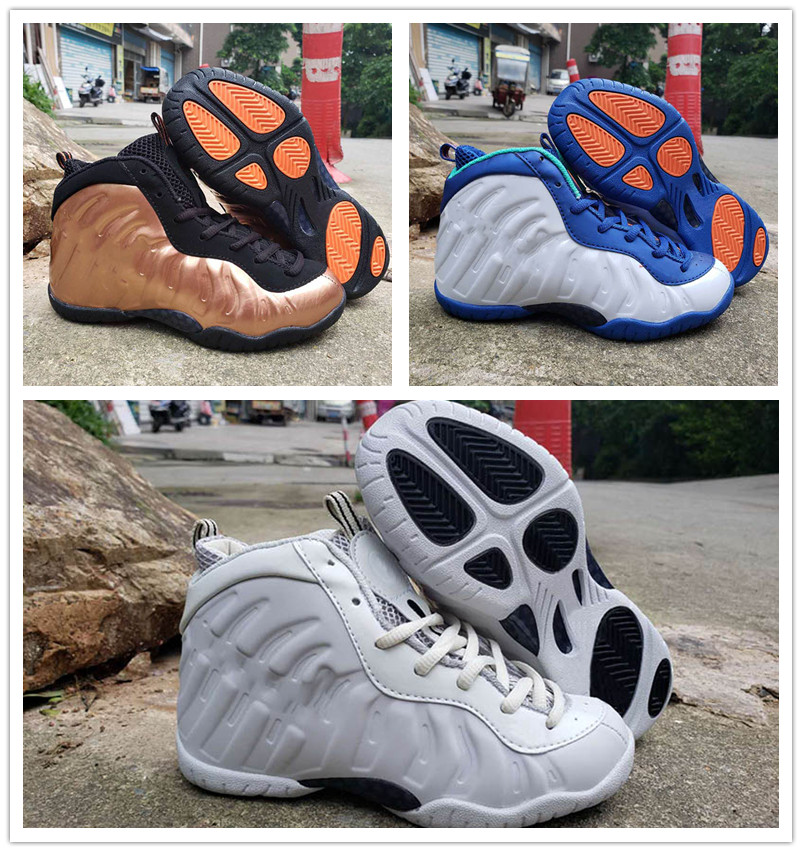 

Posite Pro Gym Blue Hyper Crimson Kids Basketball Shoes Penny Hardaway QS All Stars Vast Grey Boys Girls Athletic Sports Shoes
