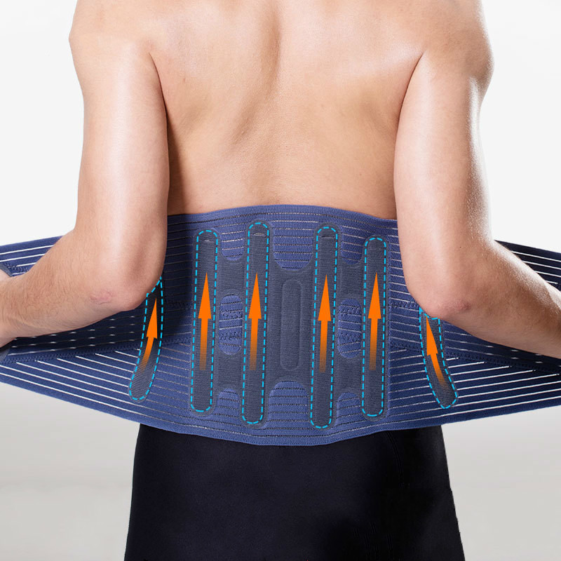 

Adjustable Waist Support Belt 2 Springs+4 Elastic Steel Spine Back Support Double Pull Corset Orthopedic faja Lumbar Brace, As pic