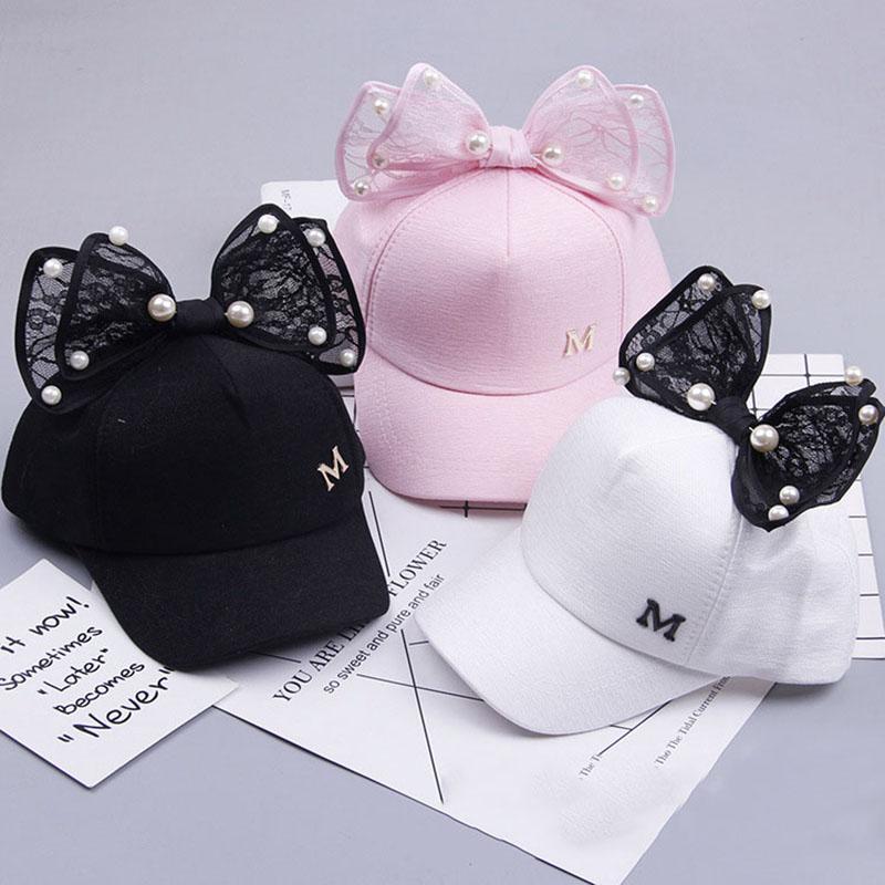 New Baby Hat Cap Spring Summer Baby Girl Hat Kids Baseball Cap For Girls Big Bow Rabbit Ear Sun Hat Bunny Hats uBWnO
