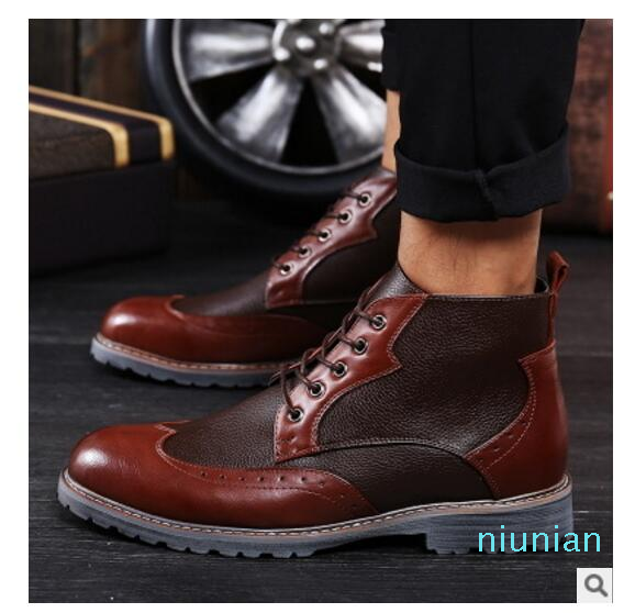 Vente chaude - Hommes Robe Bottes En Cuir Véritable Haute Qualité Bottines Hommes Chaussures Pour Affaires En Cuir Véritable Hommes Robe Chaussur