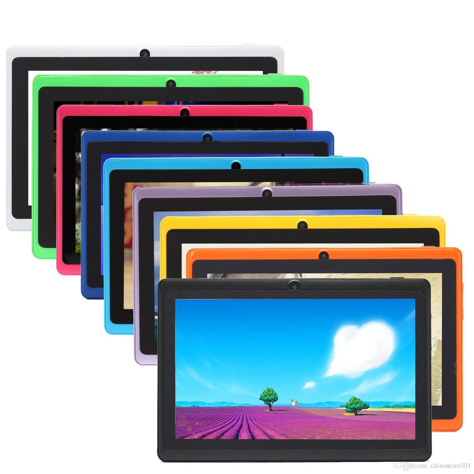 

Q88 7 Inch Tablet computer Android 4.4 Tablet PC Low Price A33 Quade Core Dual Camera 8GB 512MB Capacitive Cheap Tablets, Mixed color leave message