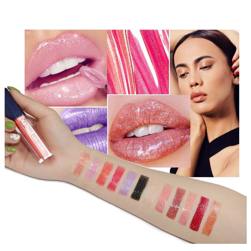 

12Color Shimmer Lip Gloss Long Lasting Glitter Liquid lipstick Shimmer sexy Lip Tint Waterproof Moisturizer, Tell me your color