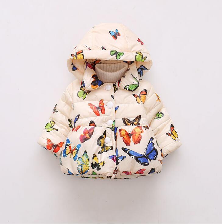 

Autumn and Winter Foreign Trade Children's Cotton Clothes Butterfly Printed Children's Cotton Clothes in Europe and America, Blue;gray