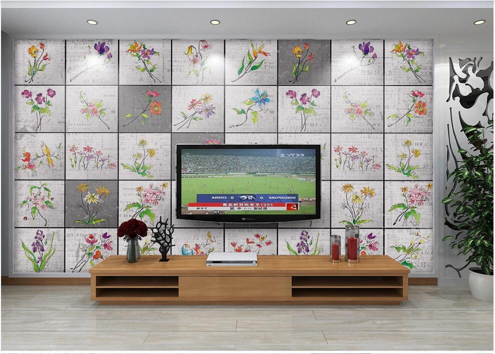 

WDBH 3d wallpaper custom photo Simple fashion watercolor flower background wall decoration home decor 3d wall murals wallpaper for walls 3 d, Non-woven wallpaper