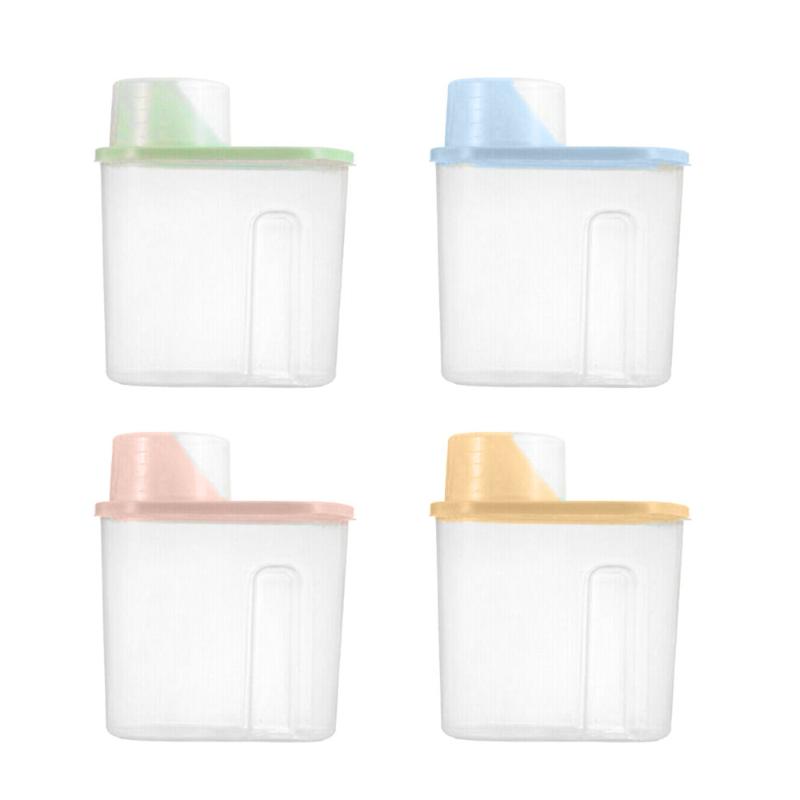 

4pcs/set 1.9L Plastic Storage Box Cereal Dry Storage Container Transparent Leakproof Bottle Kitchen Container