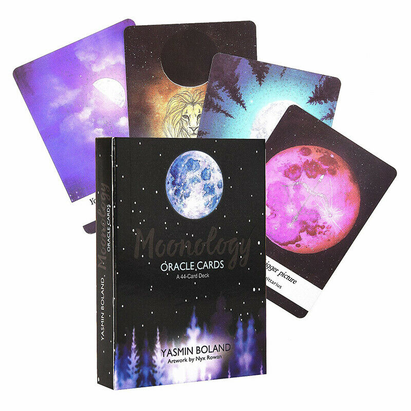 

44 Pcs Moonology Oracle Tarot Cards Family Party Games Deck Gift Fortune Telling English Gift Practical