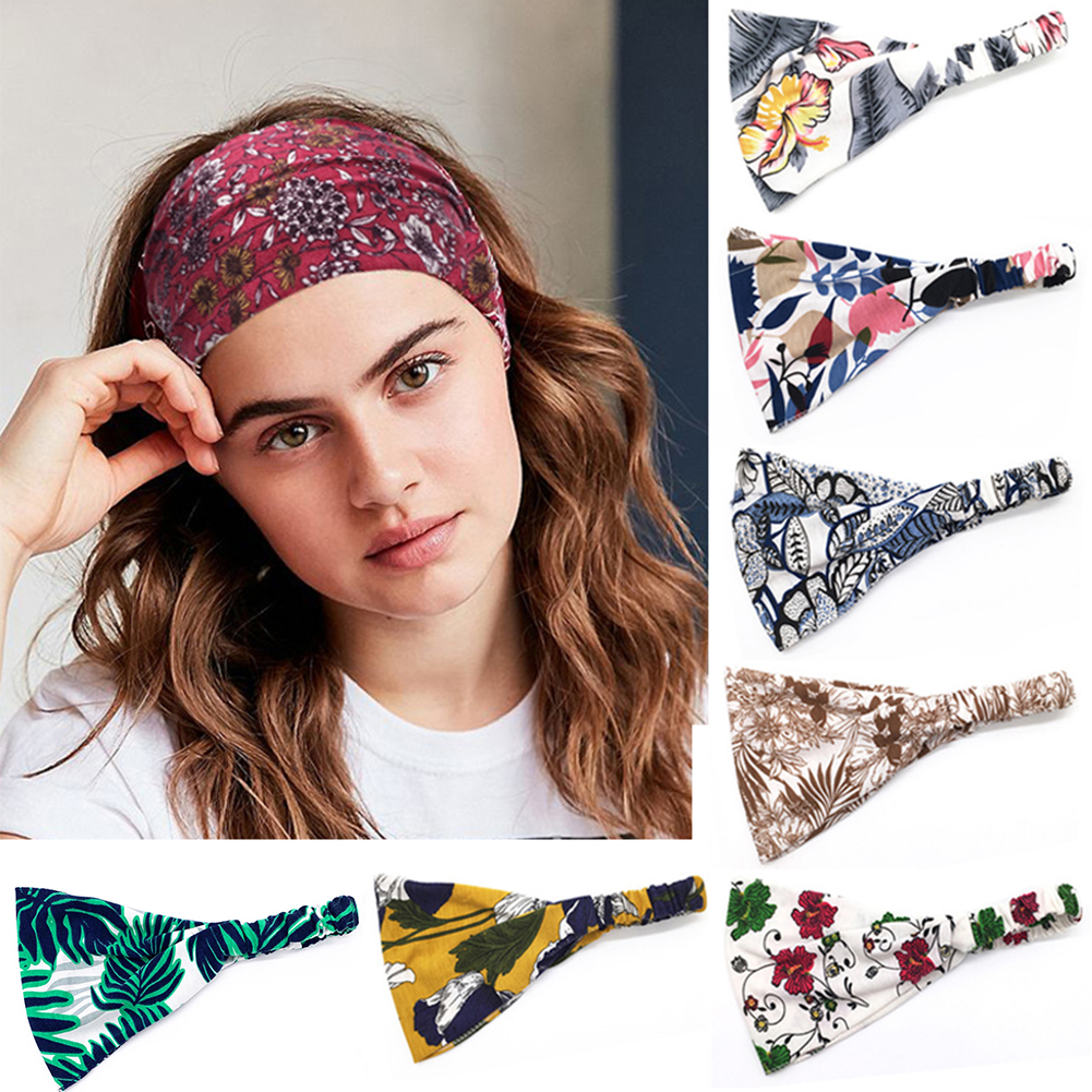 

30 Styles Women Summer Bohemian Hair Bands Print Headbands Vintage Cross turban Bandanas WideElastic Hairbands Hair Accessories