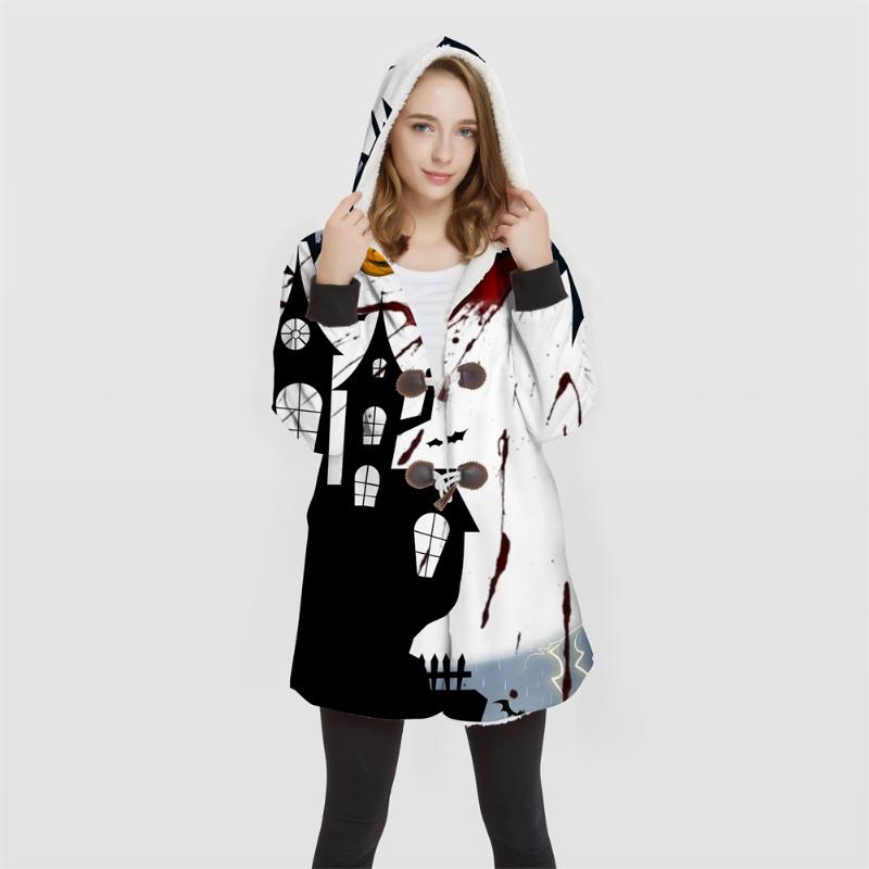

3D print Woman's Plus Size patternl Print Convertible Hoodie jackets 100% Polyester Tops soft jacket woman customer design WY40