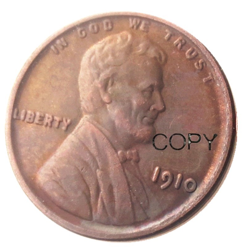 

US 1910 P/S/D Lincoln One Cent Copper Copy Promotion Pendant Accessories Coins