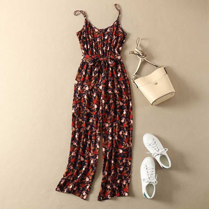 

Women Jumpsuit Breathable Sleek Viscose Sling Jumpsuit, Pear