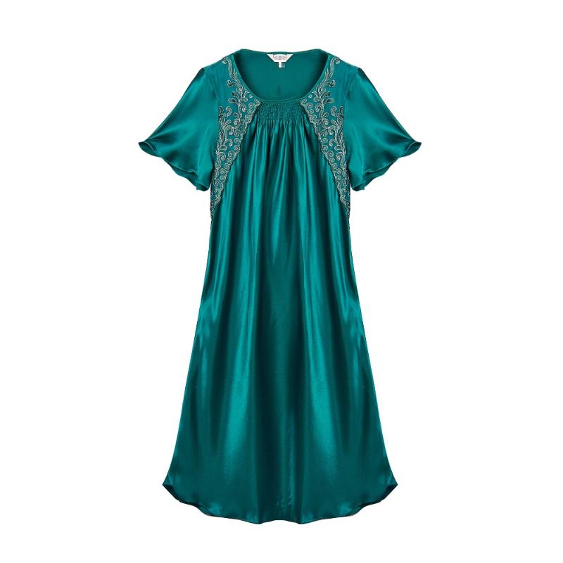 

100% Silk Satin Sleep Dress Natural Silk Charmeuse New Excellent High Quality Satin Bath Robe For Women, 01 red