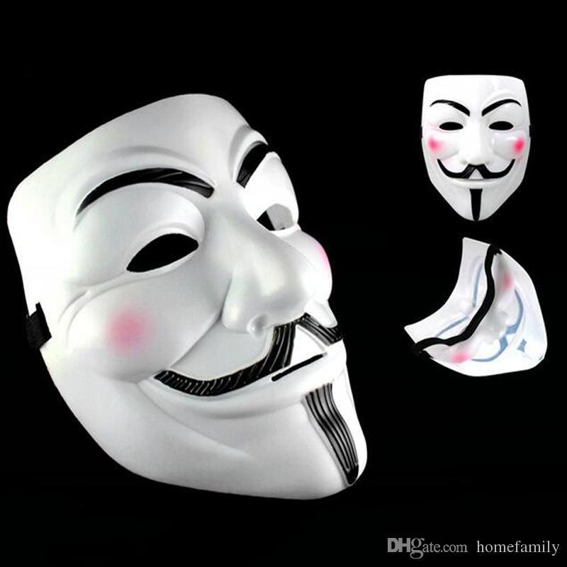 10pcs V For Vendetta Mask Guy Fawkes Anonymous Masks Party Cosplay White