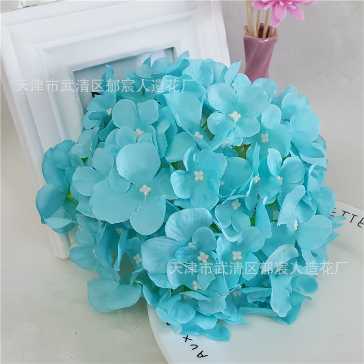

10pcs/lot 21cm 90Heads Artificial Hydrangea Flowers Party Wedding Arch Flowers DIY Flower Wall Baby Wreath White Fake, Orange