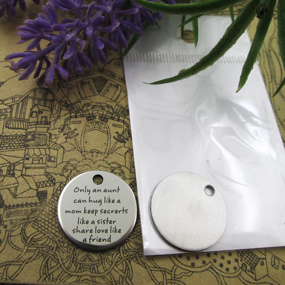 

40pcs--"only an aunt can hug like a mom"stainless steel charms more style for choosing DIY Charms pendants for necklace