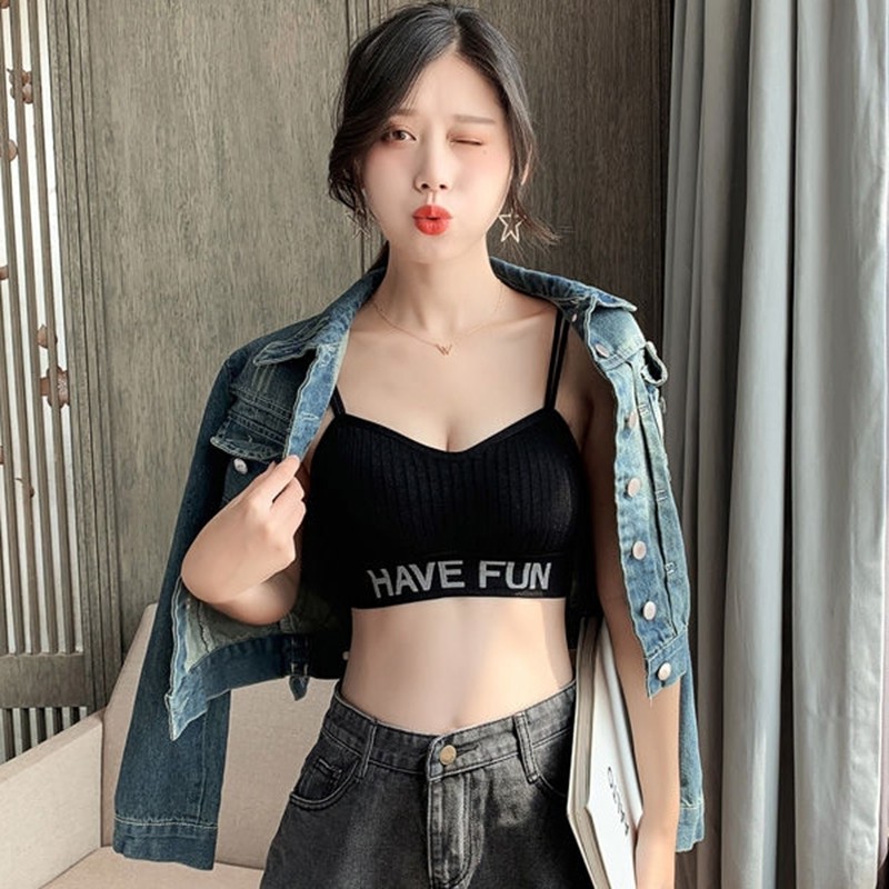 

Fashion Causal Knitted Cami Tops Summer Beach Wear Sexy Short Vest Sleeveless Basic Camisole Tube Top 2020