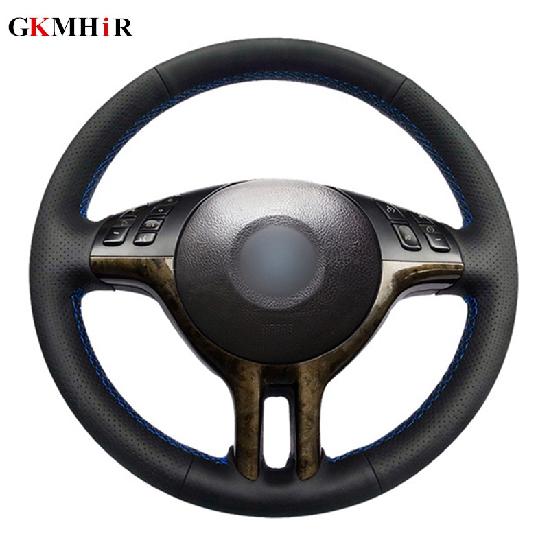 Negro Cuero Artificial Cubierta Del Volante Para BMW E83 X3 2003-2010 E53 X5