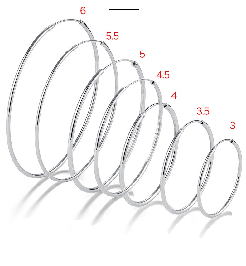 

Hotsell 925 Sterling Silver Large Hoop Earrings Female Big Round Circle Buckle Earrings Hoop Earrings for Ladies stud earring jewerly nice