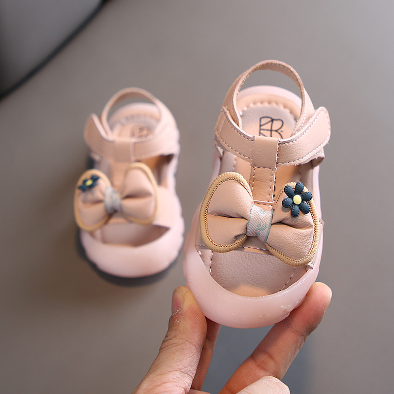 

Toddler Princess Sandals For Baby Girl Shoes Summer Soft Bottom Antiskid Bowknot Girls Sandalias Kids Open-toed Casual Sandale, Pink