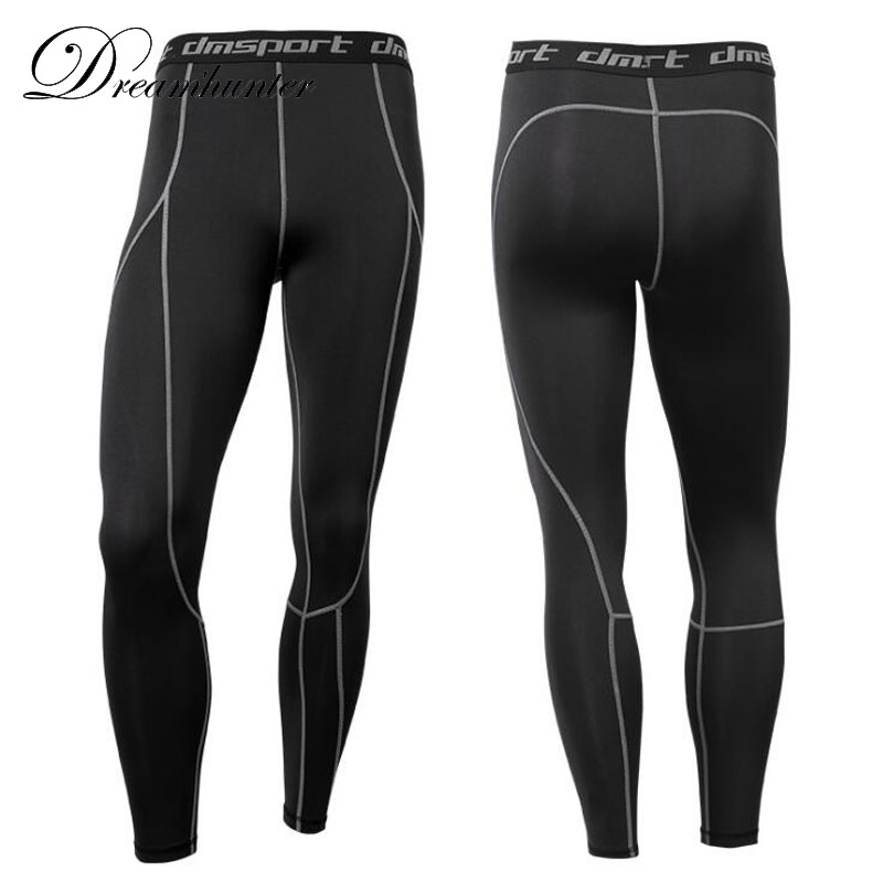 

Men' Compression Pants Quick-drying Tight Sweatpants Long Leggings Bodybuilding Breathable Elasticity Joggers Trousers 3XL, Black
