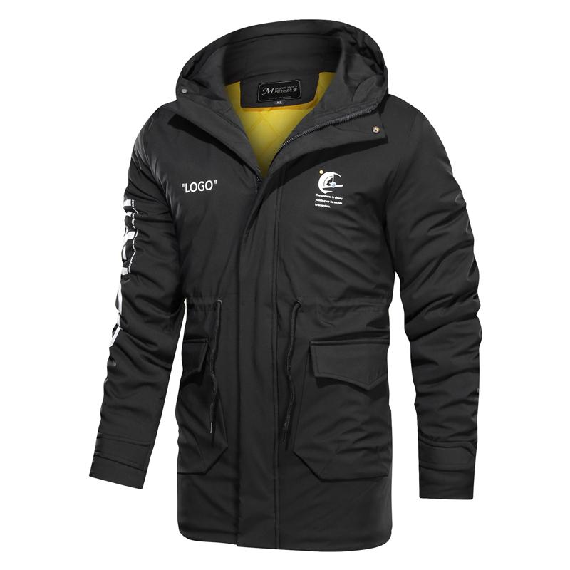 

2020new Winter Jackets Men Detachable Hoody Windproof Winter Coat Long Jacket Men Fashion Thick Plus Velvet Warm Parkas Warm, 7582lanse