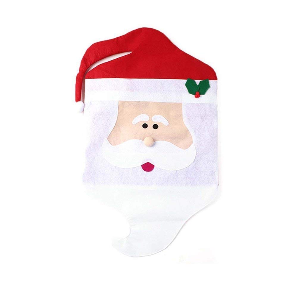 

Santa Claus Chair Cover Creative Santa Christmas Kitchen Chair Back Seat Covers Dinner Decor Christmas Room Decoration Colorful