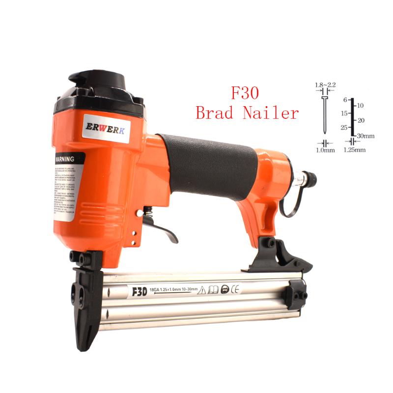 

Framing Tacker 18GA Pneumatic Brad Nailer F30 Air Nails Gun For Woodworking