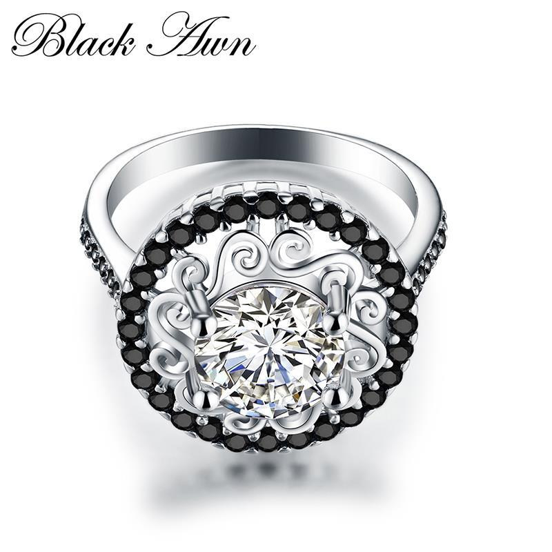 Classy 925 Silver Emerald Ring Women Sunny Jewelry Anniversary Gift Size 6-10