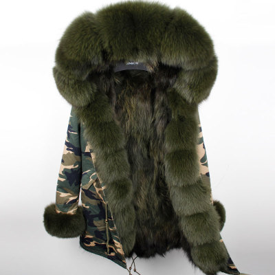 

2019 fashion winter party overcoat female leather coat natural real fur collar loose long coat fur detachable