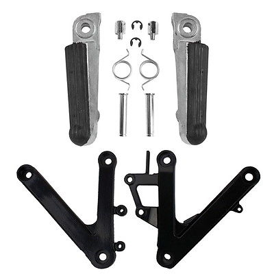

Motorcycle Front Pedals Footrests Foot pegs Bracket Set For CBR 250 MC 22 1990-1997
