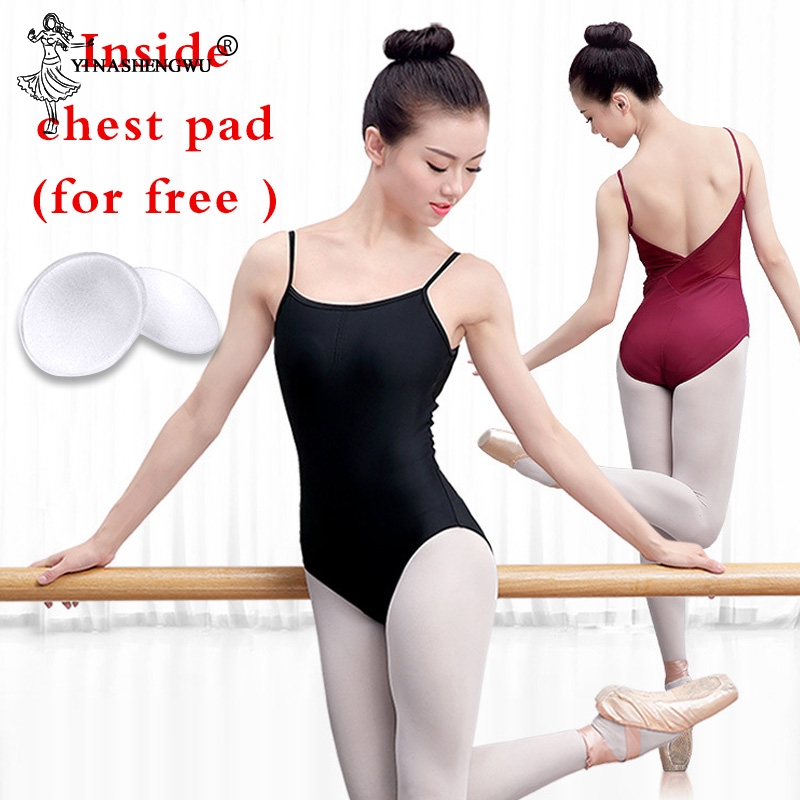 

Ballet Leotard Adult Ballet Tights Women Ladies Sexy Lycra Dance Professional Gymnastics Leotard Soft Mesh Dancewear, Black