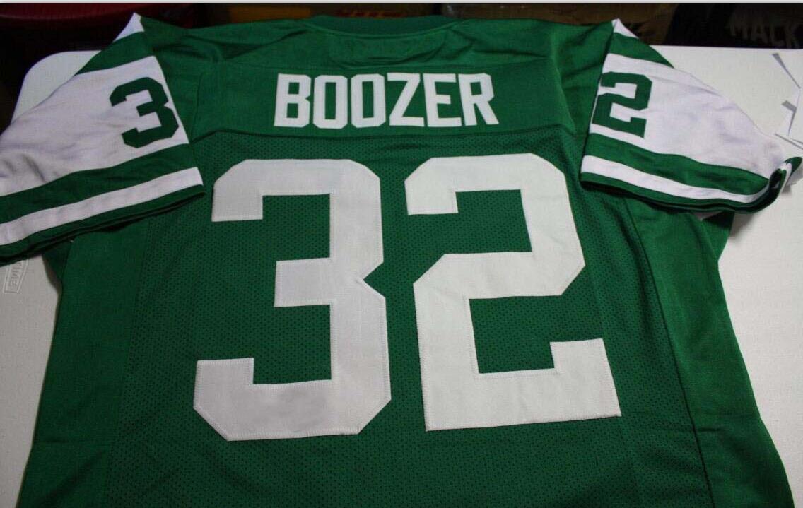 

Custom Men Youth women Vintage Emerson Boozer #32 Iii Champs Sewn Stitched Football Jersey size s-4XL or custom any name or number jersey, Green men s-5xl