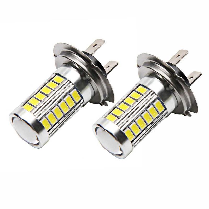 

2PCS Car Fog lights H7 LED Bulbs 6000K White 5630 Type Car Led Lamp For Auto High Beam Running Light