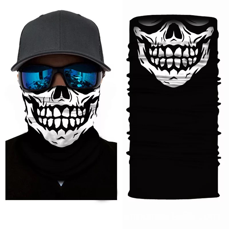 

Skull Face Mask Scarf Heandband Balaclavas Magic Turban Bandanas Neck Snood Anti-Dust Cycling Motorcycle Halloween Party Headwear Masks, Multi