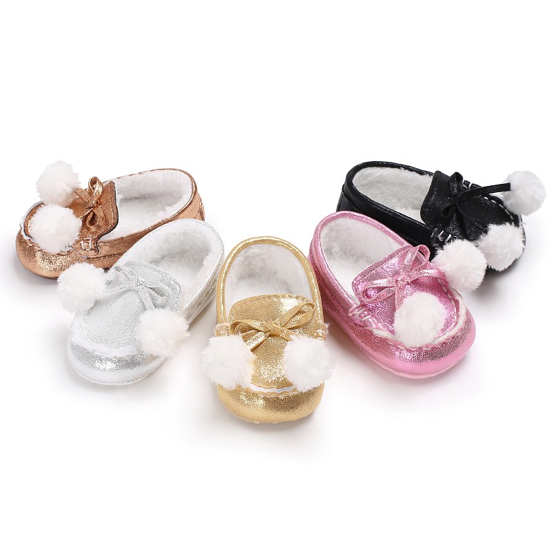 

New Princess Warm Soft Sole First Walker Crib Babe Newborn Infant Toddler Shoes Baby Girls Winter Loafer Sweet Shoes