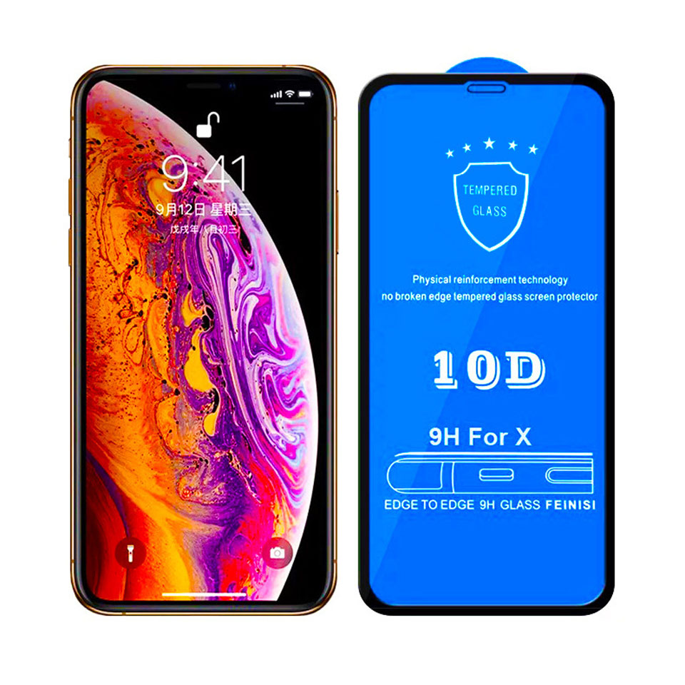 

Wholesale 10D 9H Tempered Glass Screen Protector for Iphone 6 7 8 X XR 11 Pro Max