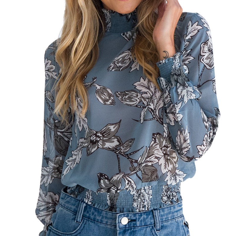 

NIBESSER Female Floral Print Blouse Shirt 2018 Button Irregular Women Top Chiffon Shirt Long Sleeve Casual Boho Blouse Top, Short sleeve yellow