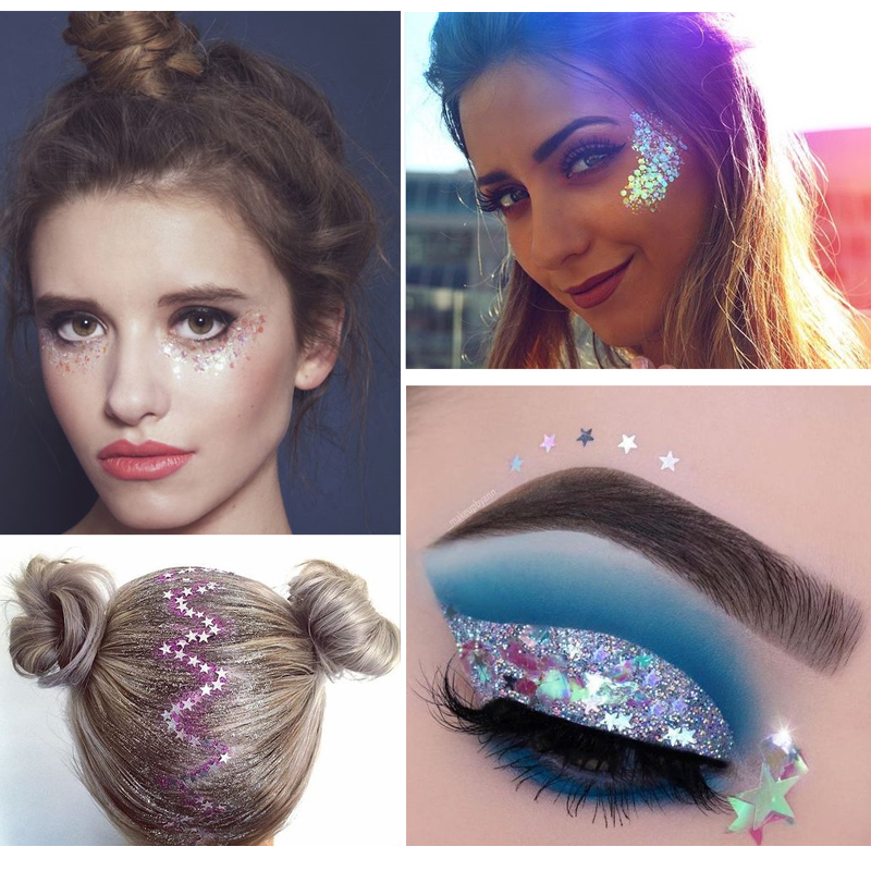 

Diamond Sequins Eye Shadow Gel Festival Party Makeup Glitter Facail Jewels Metal Eyeshadow, Army green