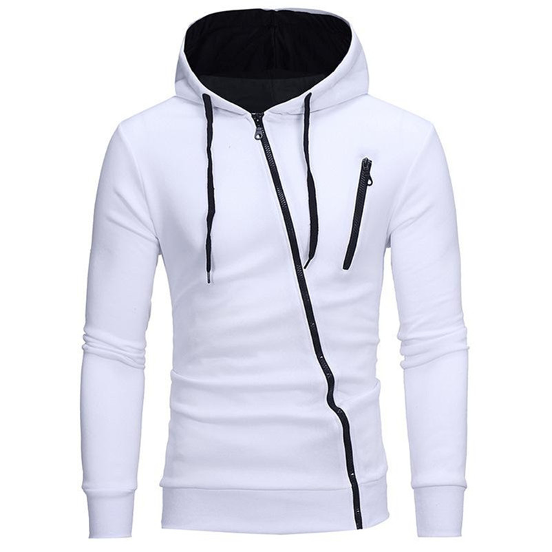 

Fashion Hooded Zipper Jacket Casual Coat Autumn and Winter Round Neck Hooded Long Sleeve Warm Sports Coat, Blcak