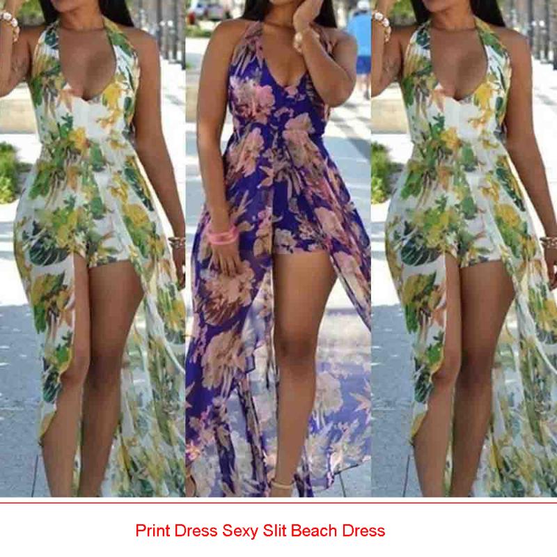 

Sexy Slit Beach Dress Summer Dress Strap Deep V Neck High Waist Beach Dresses Women Slit Backless Long
